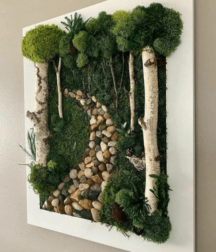 Artwork made of natural materials