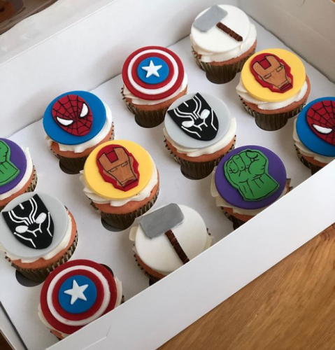 Avengers themed cupcakes